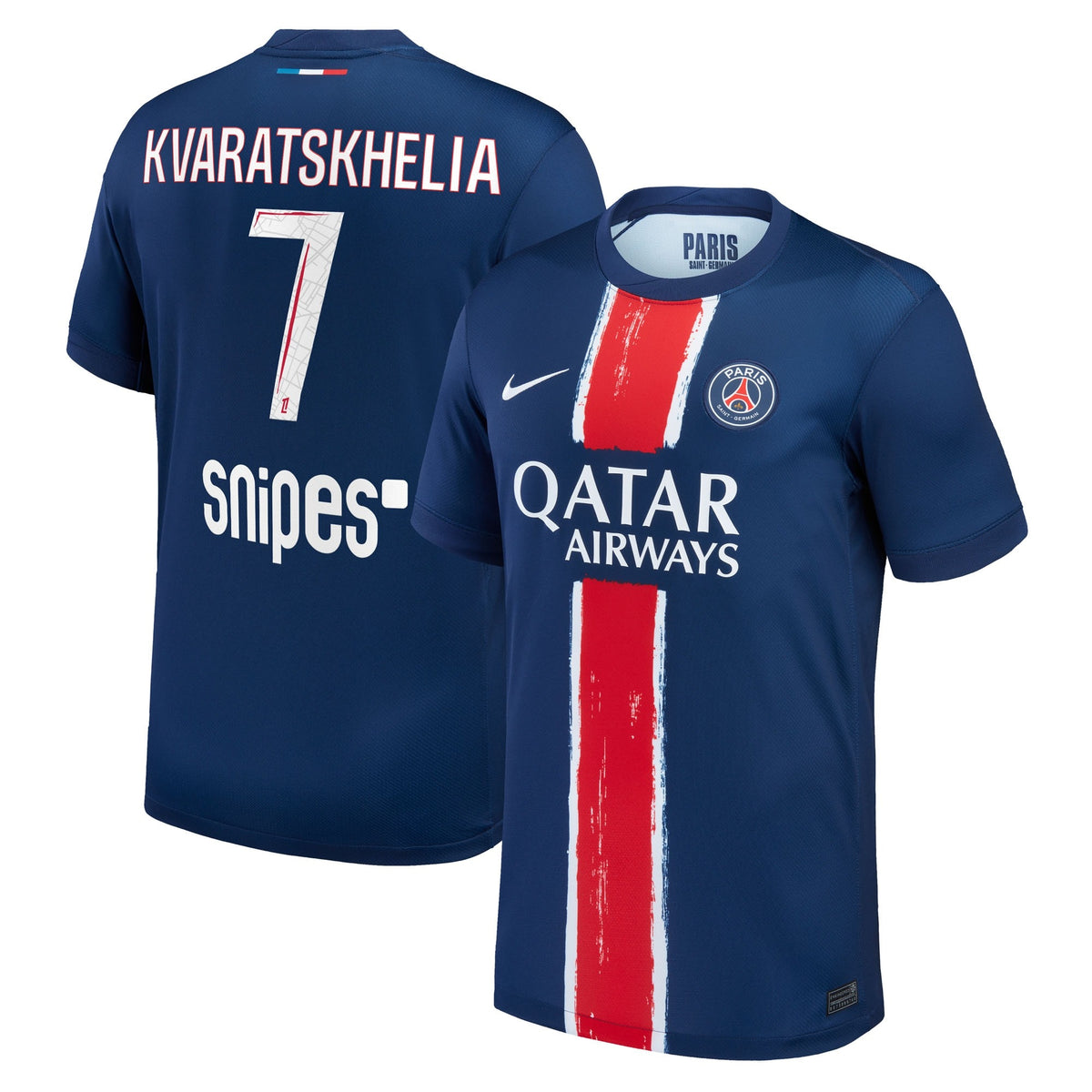 Khvicha Kvaratskhelia Paris Saint-Germain Nike Youth 2024/25 Home  Player Jersey - Navy