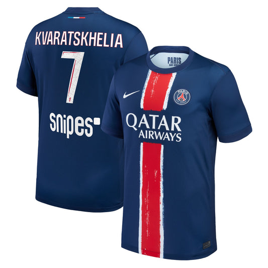 Khvicha Kvaratskhelia Paris Saint-Germain Nike Youth 2024/25 Home  Player Jersey - Navy