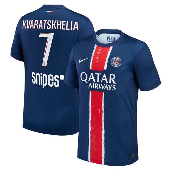 Khvicha Kvaratskhelia Paris Saint-Germain Nike Youth 2024/25 Home  Player Jersey - Navy
