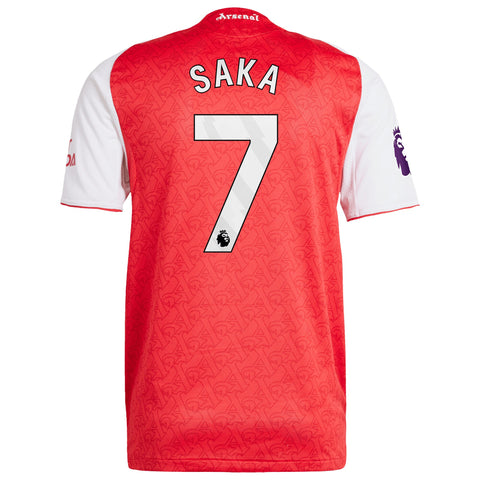 Bukayo Saka Arsenal adidas 2025/26 Home Player Jersey - Red