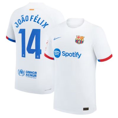 João Félix Barcelona 2023/24 Away Match Player Jersey - White