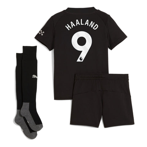 Manchester City PUMA Away Minikit 2025-26 with Haaland 9 printing