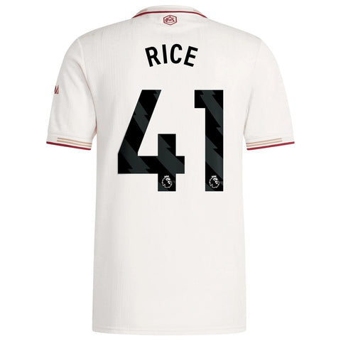Arsenal adidas Third  Shirt 2025-26 with Rice 41 printing