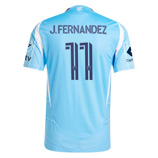 Julian Fernandez New York City FC adidas 2025 The Excelsior Kit Player Jersey - Light Blue