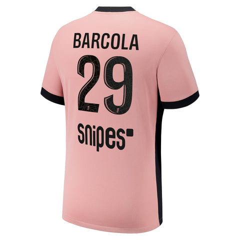 PSG Jordan Third Stadium Shirt 2024-25  Barcola 29 printing